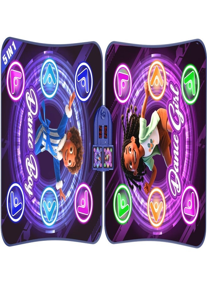 TooLion 2-Player Electronic LED Light Dance Mat, Music Dance Toy with 5 Modes, Develops Hand-Eye Coordination, Challenge Game for Single or Double Players, Christmas Dance Mat Toy for Boys & Girls Ages 3-12 - Image 1